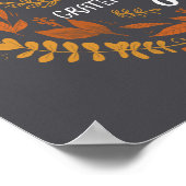 与え感謝していプリントとハート ポスター (角)