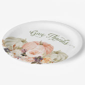 与え感謝していプレートのフローラ ペーパープレート (アングル)