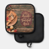 与え感謝していポット 鍋敷き (正面/裏面)