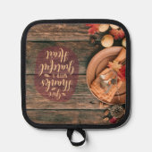 与え感謝していポット 鍋敷き (正面)