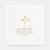 与え感謝していミニマル水彩感謝祭 スタンダードランチョンナプキン (正面)