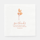 与え感謝していミニマル水彩感謝祭 スタンダードランチョンナプキン (正面)