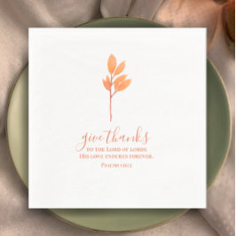 与え感謝していミニマル水彩感謝祭 スタンダードランチョンナプキン