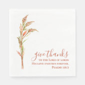 与え感謝していミニマル水彩感謝祭 スタンダードランチョンナプキン (正面)