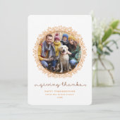 与え感謝していリース感謝祭の写真カード シーズンカード (スタンド正面)