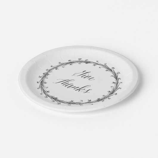 与え感謝していヴィンテージ ペーパープレート (アングル)