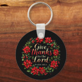 与え感謝してい主に感謝と信仰を受け入れる キーホルダー (正面)
