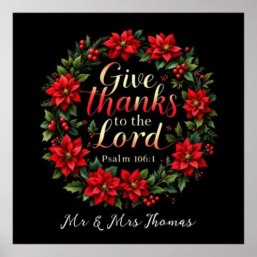 与え感謝してい主に感謝と信仰を受け入れる ポスター (正面)