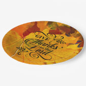 与え感謝してい主に美しい紅葉 ペーパープレート (アングル)