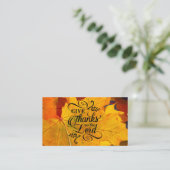 与え感謝してい主に美しい紅葉 名刺 (スタンド正面)