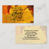 与え感謝してい主に美しい紅葉 名刺 (正面/裏面)