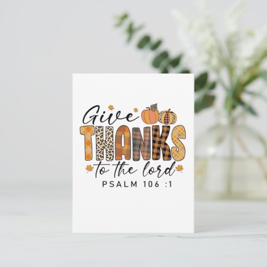 与え感謝してい主に インビテーションポストカード (スタンド正面)