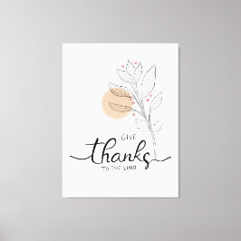 与え感謝してい主に キャンバスプリント