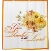 与え感謝してい主に シャワーカーテン (正面)