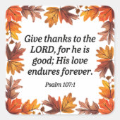 与え感謝してい主に スクエアシール (正面)