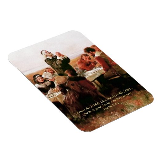 与え感謝してい主に。ファインアートギフト磁石 マグネット (右側)