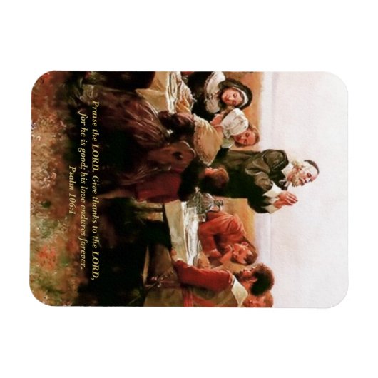 与え感謝してい主に。ファインアートギフト磁石 マグネット (横)