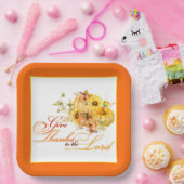 与え感謝してい主に ペーパープレート (パーティー)