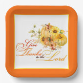 与え感謝してい主に ペーパープレート (正面)