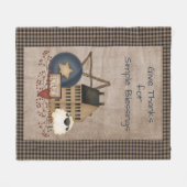 与え感謝してい初期のシンプル恵み – 国 フリースブランケット (正面(横))