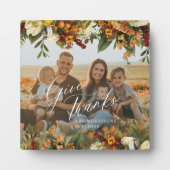 与え感謝してい家族モダン写真 フォトプラーク (正面)