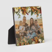 与え感謝してい家族モダン写真 フォトプラーク (正面)