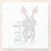 与え感謝してい小さなものすべて ガラスコースター (裏面)