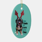 与え感謝してい小さなものすべて セラミックオーナメント (右)