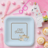 与え感謝してい幸せ感謝してい紙プレート ペーパープレート (パーティー)