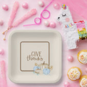 与え感謝してい幸せ感謝してい紙プレート ペーパープレート (パーティー)