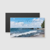 与え感謝してい感動的ビーチ写真用磁石 (正面/裏面)