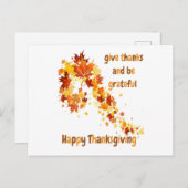 与え感謝してい感謝する シーズンポストカード (正面/裏面)