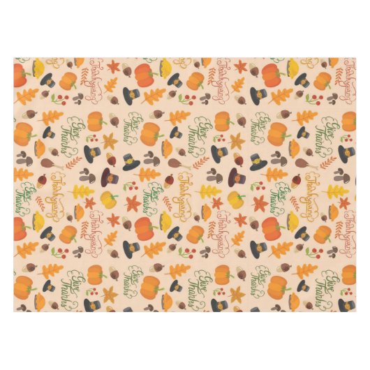 与え感謝してい感謝型 テーブルクロス (正面(横))