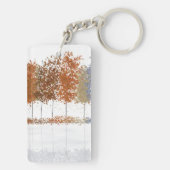 与え感謝してい感謝祭の木とシカ キーホルダー (裏面)