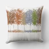 与え感謝してい感謝祭の木とシカ クッション (裏面)