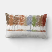 与え感謝してい感謝祭の木とシカ ランバークッション (裏面)