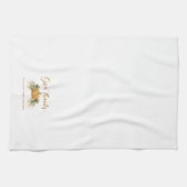 与え感謝してい感謝祭の秋のカボチャ キッチンタオル (横)