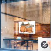 与え感謝してい感謝祭の窓が引っかかる ウィンドウサイン (カフェ窓)