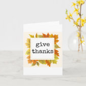 与え感謝してい感謝祭カード秋テーマ カード (黄色い花)