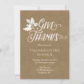 与え感謝してい感謝祭ディナー饗宴招待状 招待状 (正面)