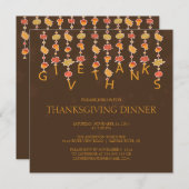 与え感謝してい感謝祭パーティの招待状 招待状 (正面/裏面)