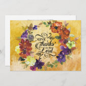 与え感謝してい感謝祭フラットカード卿 シーズンカード (正面/裏面)