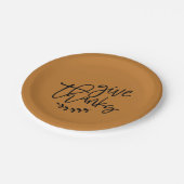 与え感謝してい感謝祭プレートナプキンス ペーパープレート (アングル)