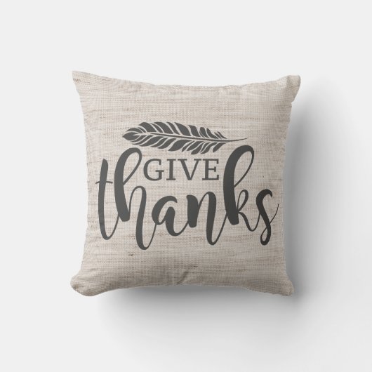 与え感謝してい感謝祭装飾用クッション クッション (正面)
