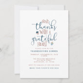 与え感謝してい感謝祭 招待状 (正面)