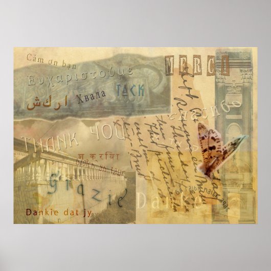 与え感謝してい感謝 ポスター (正面)