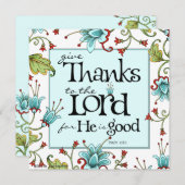 与え感謝してい招待状またはフラットカード 招待状 (正面/裏面)