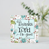 与え感謝してい招待状またはフラットカード 招待状 (スタンド正面)