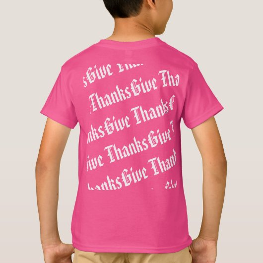 与え感謝してい文様 Tシャツ (裏面)