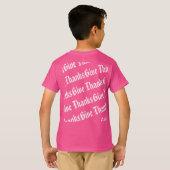 与え感謝してい文様 Tシャツ (裏面フル)